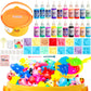 ARTPAR Magic Water Elf Toy Kit - Aqua Fairy DIY Craft Set with 20 Magic Gels & 16 Molds - Create Your Own Squishy Water Pets - F