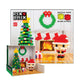 Pix Brix Pixel Art Puzzle Bricks Christmas Scene Puzzle with Display Box Patented Colorful Building Bricks, Create 2D and 3D Bui