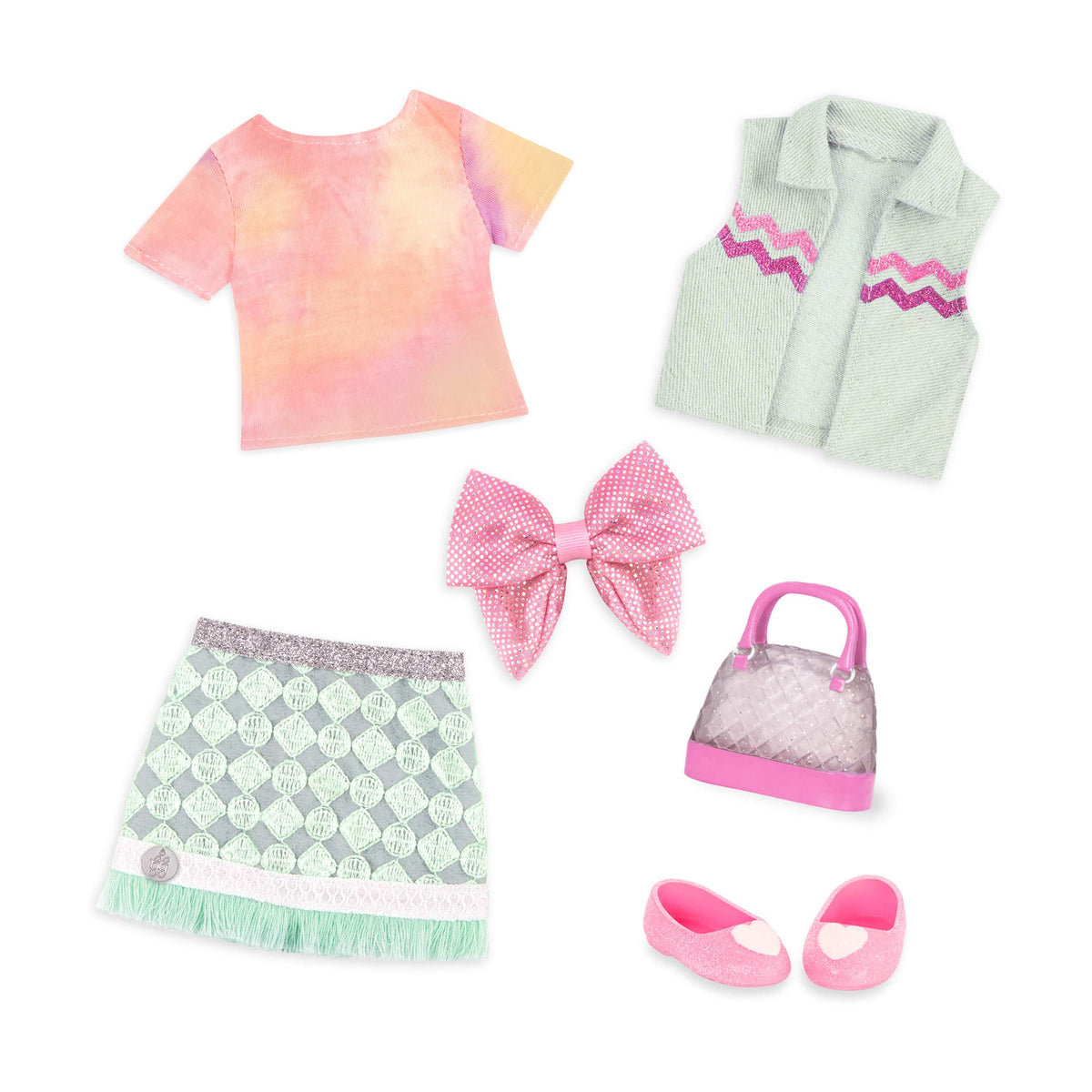 Glitter Girls  Dazzling Denim Skirt & Top Deluxe Outfit  14Inch Doll Clothes & Accessories For Girls Age 3 & Up (Gg50091Z)