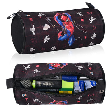 Kuber Industries 2 Pcs Round Pencil Pouch For Kids | Multipurpose & Easy-To-Carry Pen & Markers School Supply Organizer For Stat