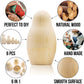 Aevvv Lot Of Blank Nesting Dolls 6 Pcs - Blank Unpainted Russian Nesting Dolls - Wooden Dolls Unfinished - Wooden Russian Matryoshka