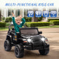 OKYBABY Ride on Truck Car  12V Kids ' Electric Vehicles W/Parents Control  Ride on Toys for Toddlers with Music  Bluetooth  Four-Wheels Suspension  USB  Headlights  Black