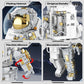 FarBlocked Astronaut Building Block Set - 966Pcs Flexible Space Explorer Toy for Ages 12+, Made of Acrylonitrile Butadiene Styrene
