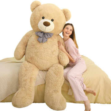 Maogolan Big Teddy Bear 6 Feet,Life Size Huge Teddy Bear Plush Stuffed Animal,Adorable And Soft Teddy Bear Gift For Christmas,Valentines,Birthday,Or Long Distance