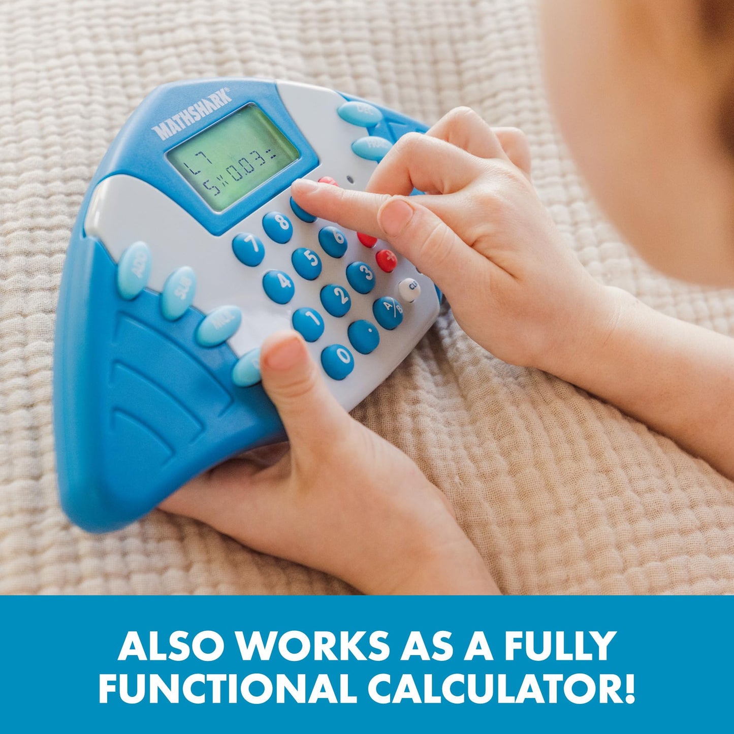 Educational Insights Mathshark Digital Math Game, Handheld Electronic Math Learning Game For Kids, Ages 6+