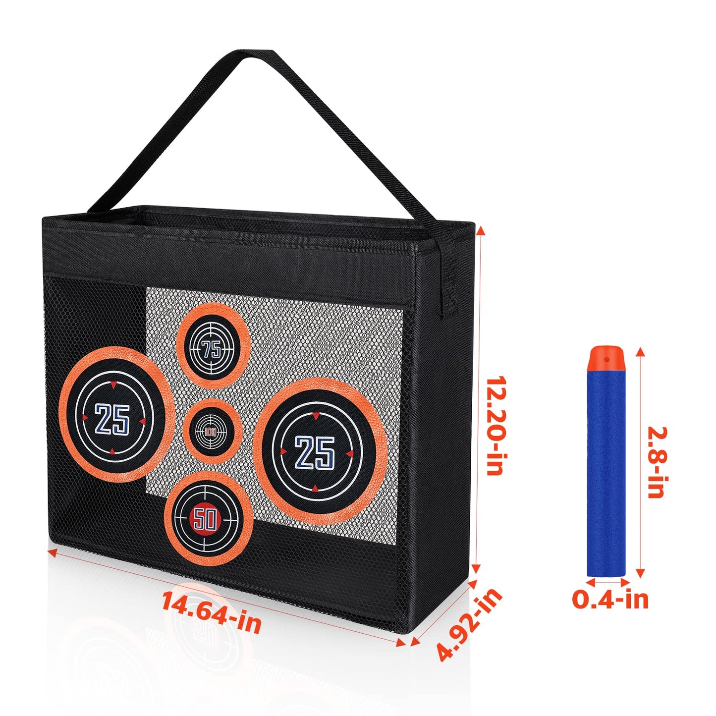 Pokiiulk 1000PCS project pieces Refill Darts Fit for Nerf N-Strike advanced Series Bulk project pieces Compatible for Nerf Party with Portable Shooting Practice Target Mesh Bag