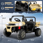 Hikole 24V Ride on Dump Truck with Electric Dump Bed, 2 Seater Kids UTV Electric Car w/2.4G Remote Control, Music, 3 Speed, LED