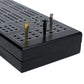 Pacific Shore Games Wooden Cribbage Board Game Set, Black Stained Continuous 3 Track For 2-3 Players With Card Storage