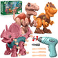 Laradola Dinosaur Toys For 4 5 6 7 8 Year Old Boys, Take Apart Dinosaur Toys For Kids 3-5 5-7 Stem Construction Building Kids Toys With Electric Drill, Party Birthday Gifts (Blush Pink)