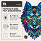 Unidragon Wooden Puzzles For Adults Unique Jigsaw Puzzles - Small Majestic Wolf Small 6.7' ?9.5 99 Pcs Deko With Cut 0.03 Mm Wood Accuracy Animal