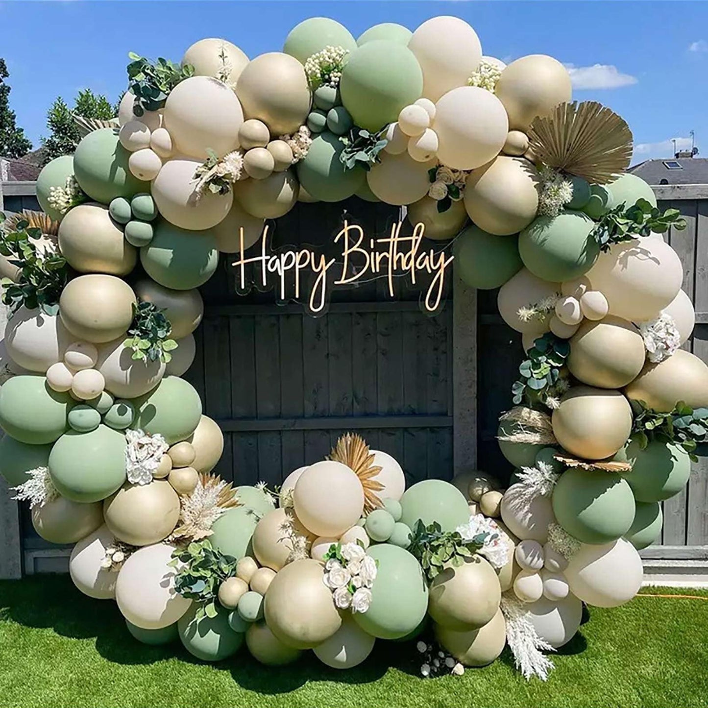 Kalor 12 Inch Retro White Sand Balloons, 50 Pcs Latex Helium Balloons For Kid'S Birthday Party, Baby Shower, Wedding, Graduate Party Decorations