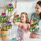 Supervitae 24 Sets Tulip Crafts Kits Mother s Day Crafts Spring Flower Paper Sun Catchers Art Kits DIY Tissue Paper Sign Make Y