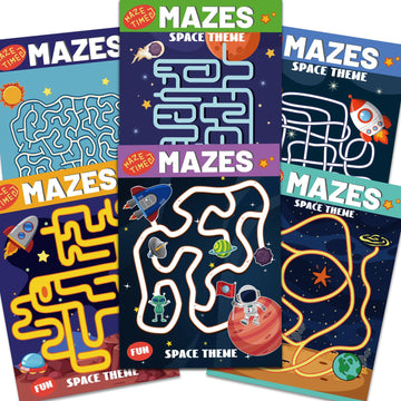 168 Pages Maze Books For Kids Ages 3-8, 6-Pack- 6 Beginner Level Kids Activity Books Busy Books - Outer Space Theme Children Ama