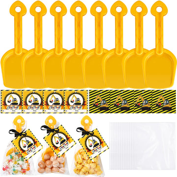 Capoda 30 Sets Back to School Gifts for Students Construction Party Plastic Shovel I Dig You Cards with Clear Cellophane Bags fo