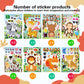 24 Sheets Animal Stickers For Kids Toddler, Jungle Animal Stickers Make-A-Face Sticker Sheets Make Your Own Animal Mix And Match