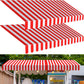 Preboun 2 Pcs Carnival Tent Circus Carnival Hanging Decorations 27.6x59 Circus Awning Decoration Red and White Awning Wall D