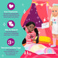 Glitter Girls Sleepover Party Set – Tie-Dye Sleeping Bag, Rainbow Pillow & Pizza Play Food – Doll Accessories for Kids 3+ Years