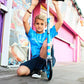 Razor A5 Lux Kick Scooter - 8" Urethane Wheels, Anodized Finish, Blue, for Kids 8+, Max Weight 220 lbs, Model 13013243
