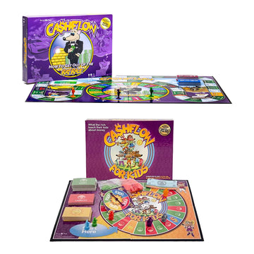 Rich Dad CASHFLOW How to Get Out of The Rat Race Strategic Investing Educational Board Game for Family Financial Literacy  mature-themed and Kid Version