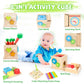 Justwood Montessori Toys For 1+ Year Old, 8-In-1 Wooden Play Kit Includes Object Permanent Box, Learning Activity Cube, Sorting & Stacking Toy, Carrot Harvest Game, Gift For Boys Girls Age 12+ Months