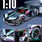 BAV Super Plated Sports Car Building Kit, 1:10 Scale Remote Control Model, Electroplated Purple, Adult Collectible, Model 9826-2