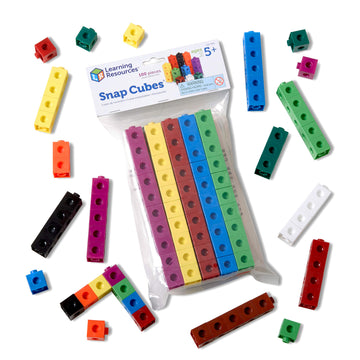 Learning Resources Snap Cubes - 100 Pieces, Ages 5+ Homeschool And Classroom Supplies, Educational Counting Toy, Math Games For