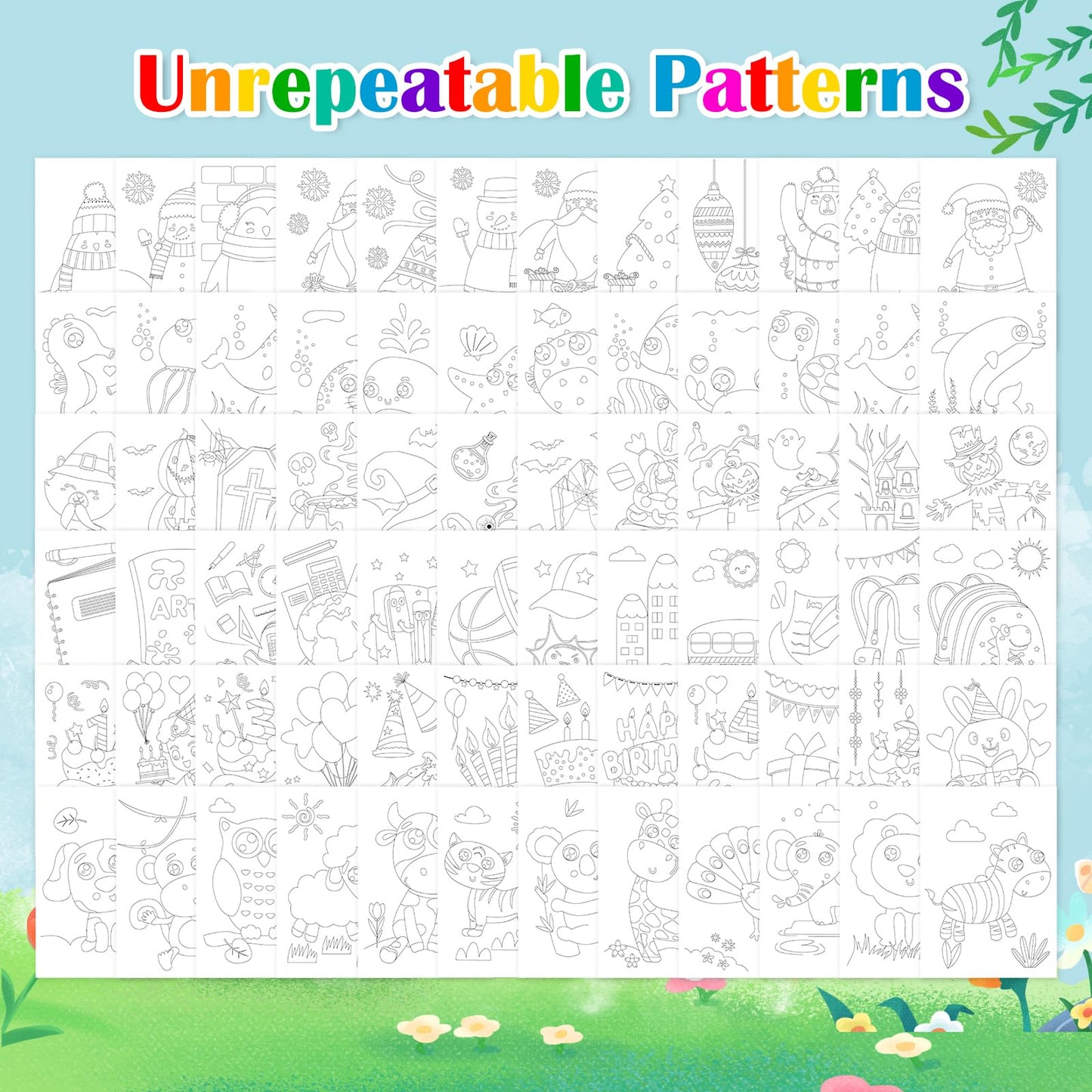 Small Holiday Coloring Books for Kids 24PCS Mini Coloring Crafts for Kids 2-4 4-8 Classroom Reward Family School Activities Hall