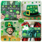 300 PCS St Patricks Day Stickers, Foam Shamrock Decorations, Self-Adhesive Shamrock Stickers, Glitter Matte St Patricks Day Stic
