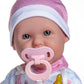 Jc Toys La Baby Caucasian 16-Inch Small Soft Body Baby Doll La Baby | Washable |Removable Pink Floral Outfit W/Hat, Pacifier & Magic Bottle | For Children 12 Months +
