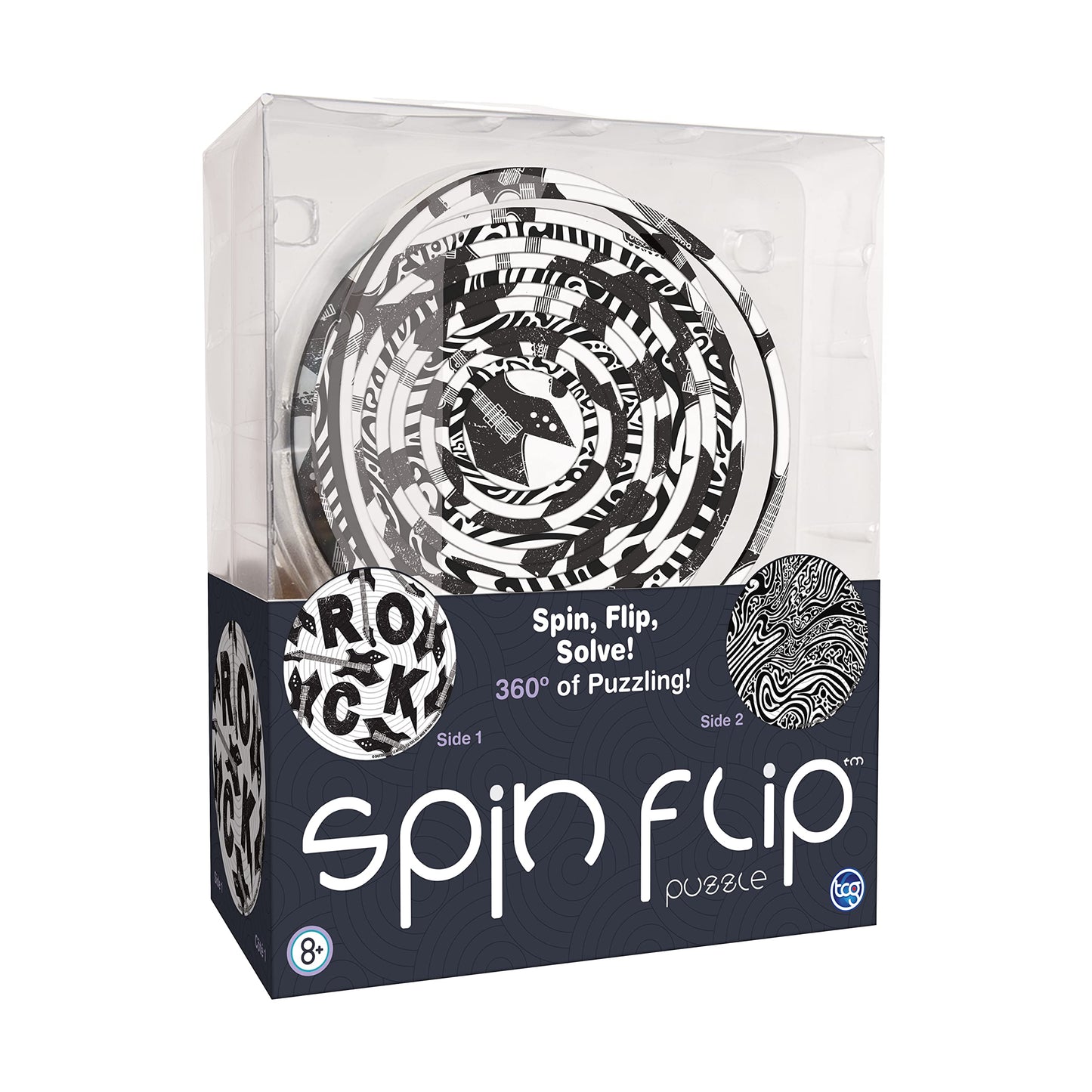 Spin Flip Puzzle - Hypnotic - Spin it  Flip it  Solve it! for Those who Love Brain teasers! mature-themed Fidget Toy. Great Gift for Mom  Dad  Teens  Men and Women