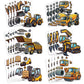 24 Make A Construction Truck Stickers for Kids - Create Your Own Escavator, Dump Truck, Cement Mixer, Roller, Front Loader, & Fo