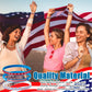 Leitee 100 Pcs USA Silicone Bracelet Red White Blue American Flag Wristbands Veterans Day Memorial Party Accessories Decoration