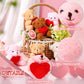 Liliful 20 Pcs Valentine Animals Bear With Heart Mini Valentine'S Day Stuffed Animals Bulk Plush Animals For Valentine'S Day Plu
