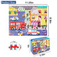 Lelemon 100 Pieces Jigsaw Puzzles In A Metal Box For Kids Age For 4-8 Boys Girls Toy Puzzles Fire Truck Ambulance Police Car Fireman Children Learning Educational Puzzles Toys