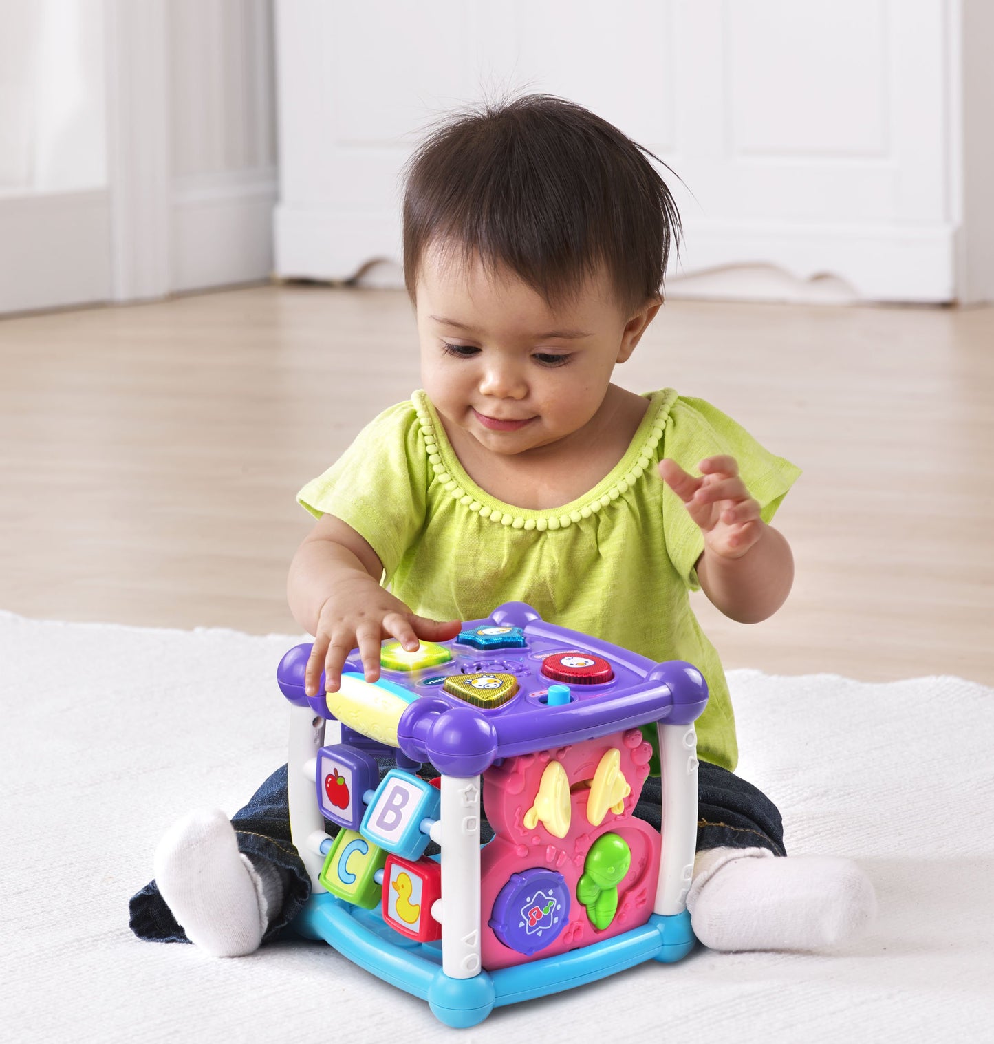 VTech Busy Learners Activity Cube - Purple, Standard Packaging, Plastic, Model 80-150589