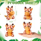 Hydren 40 Pack Mini Stuffed Jungle Animals In Bulk 4.7 Inch Safari Plush Toys,Lion Tiger Elephant Giraffe Leopard Monkey Hippo Z