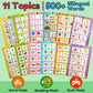 Zeenkind Spanish & English Talking Learning Book For Kids 2 3 4 5 6 Years Old, Interactive Audio Sound Books, Toddler Educational Toy To Learn Spanish, Electronic Bilingual Toys, Juegos Para Niños