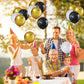 45 Piece 12 Inch Birthday Party Latex Balloons Birthday Anniversary Party Decoration White Gold Black Theme Party Balloon For Birthday Party Supplies Indoor Outdoor Decor (50Th)
