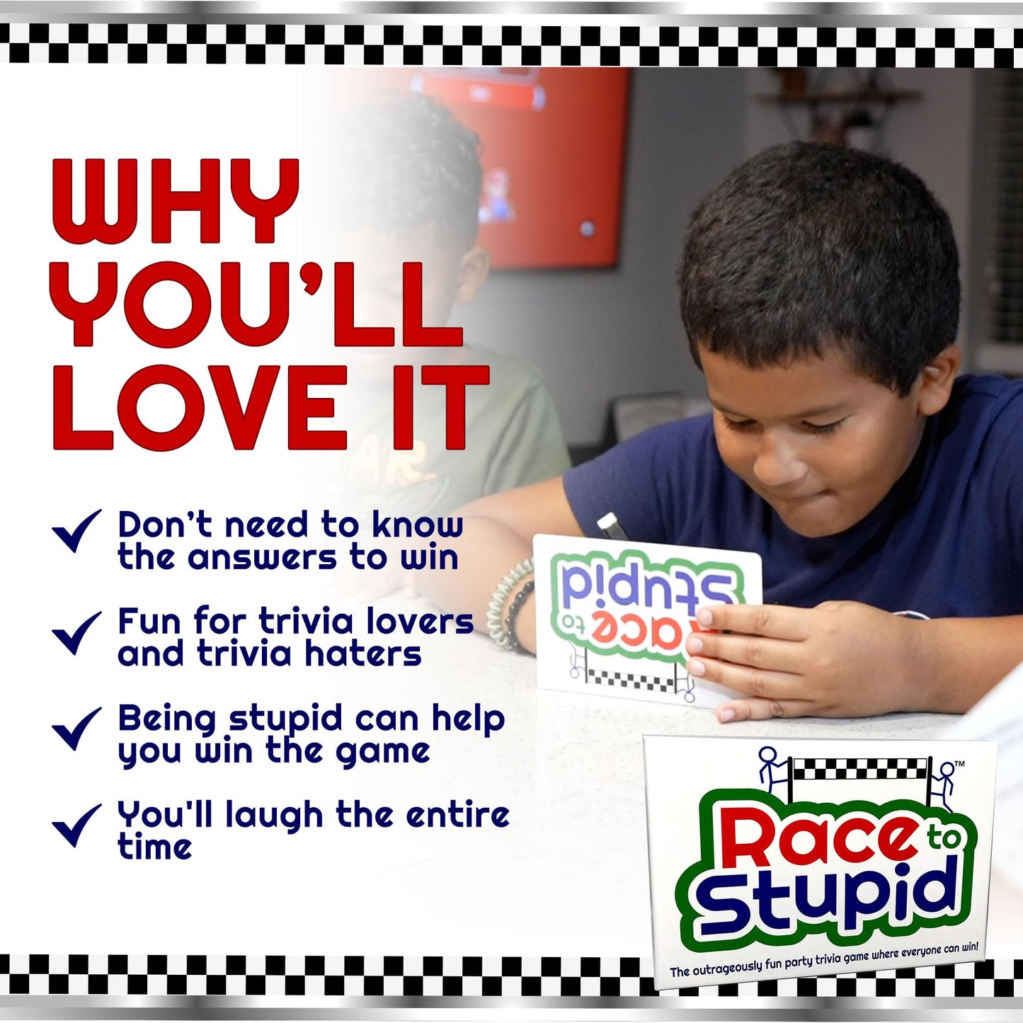 Race to Stupid Trivia Card Game - Family Games for mature-themeds & Teens  Hilarious Party Games for Family Game Night Fun  Educational & Challenging Trivia Cards & mature-themed Gifts for Birthdays & Celebrations