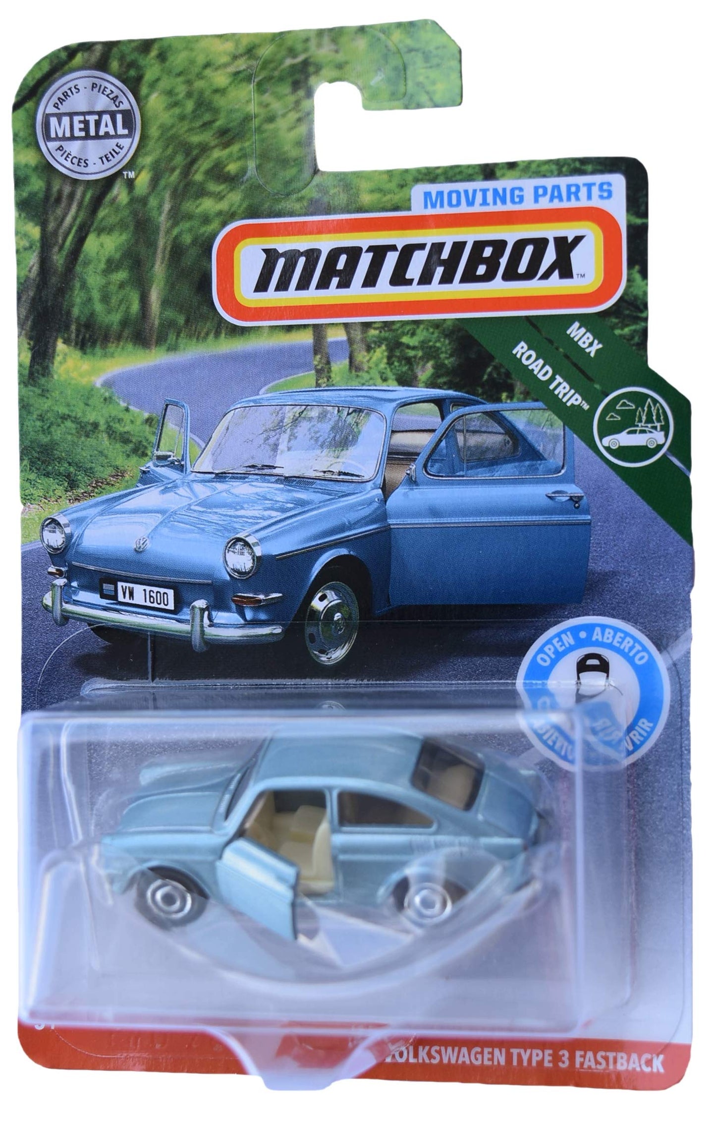 Matchbox Car, 65 VW Type 3 Fastback, Blue