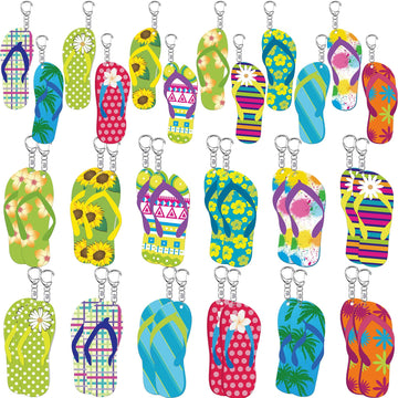 Bucherry 36 Pcs Beach Summer Party Favors Keychain Gifts Bulk Wooden Surfboard Sea Turtle Coconut Tree Christian Religious Key R