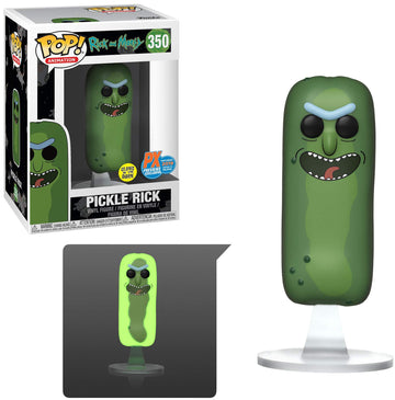 Funko San Diego Comic-Con 2019 Pop! Rick & Morty: Pickle Rick Glow-In The-Dark Vinyl Figure, Multicolor, 3.75''