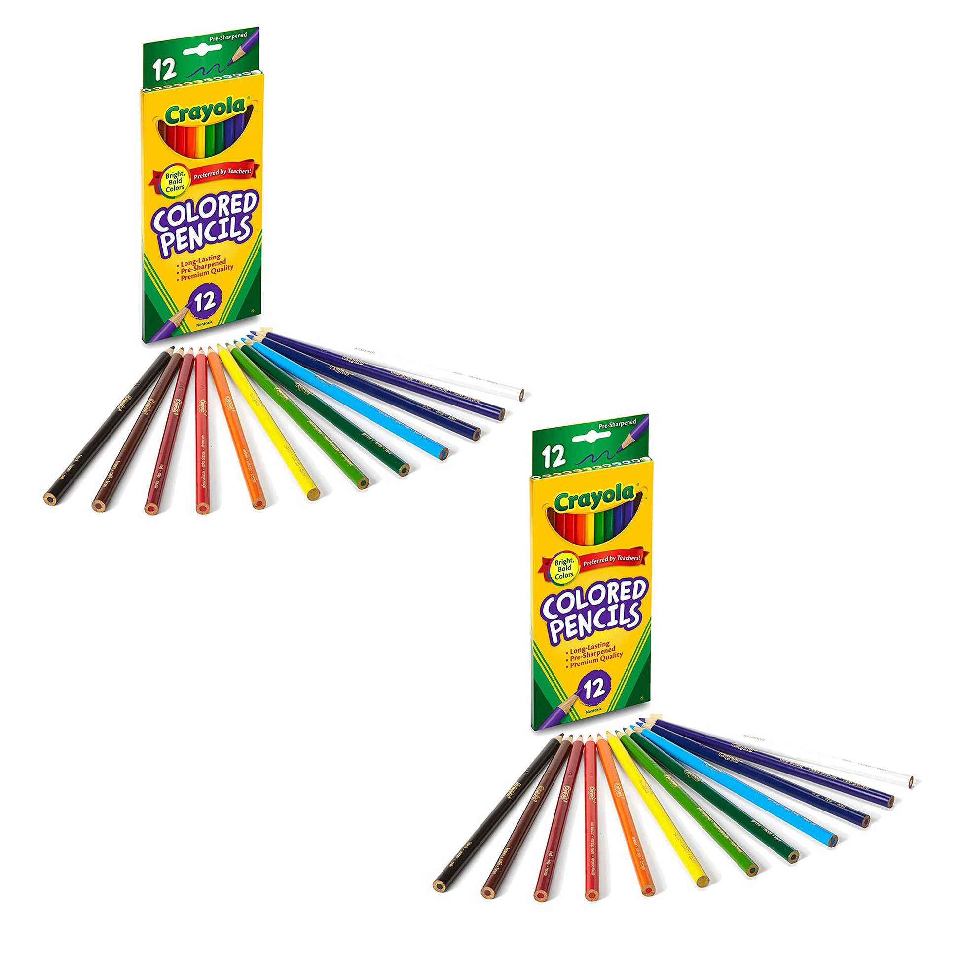 Crayola Long Assorted Colored Pencils bundled by Maven Gifts- pack of 24