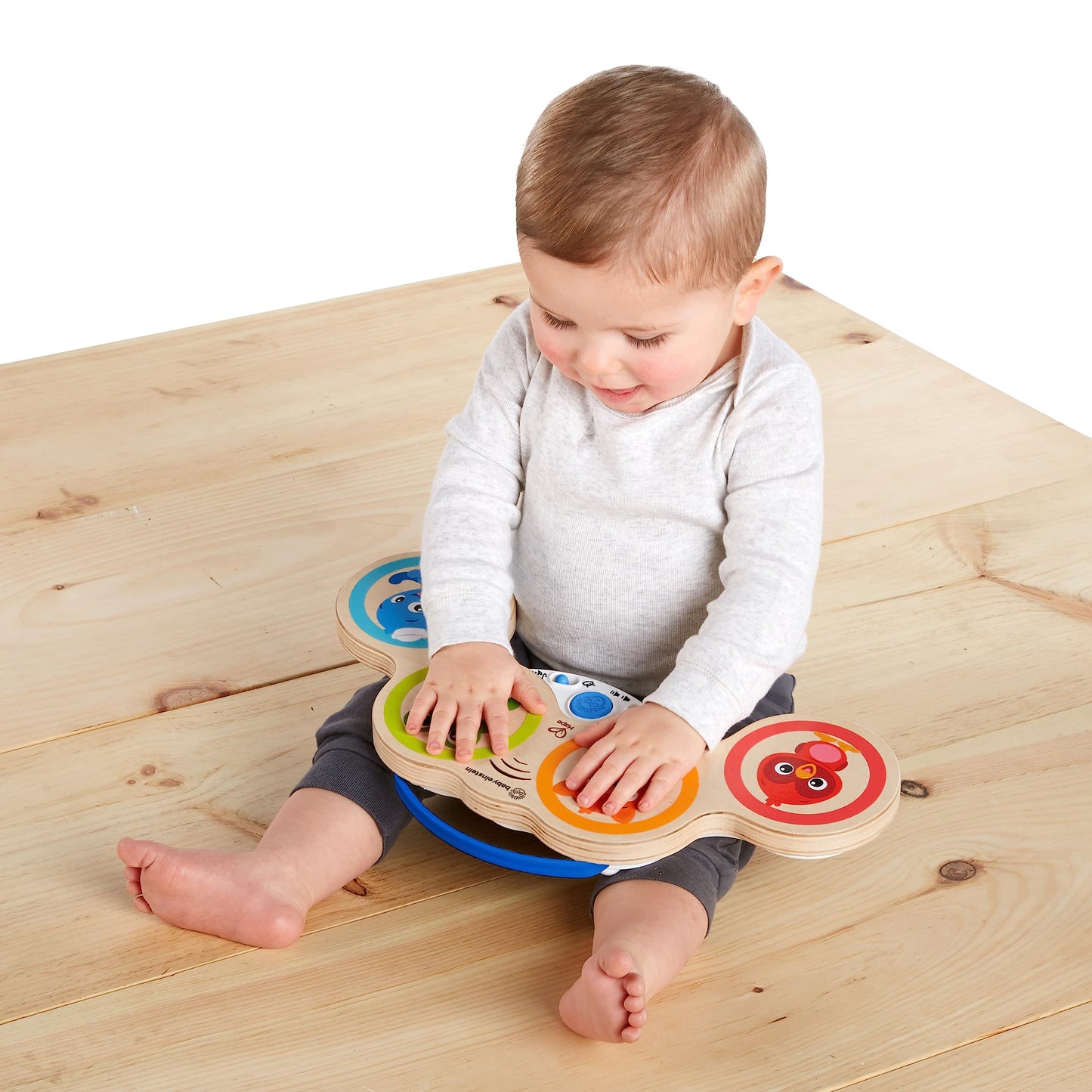 Baby Einstein Wooden Drum Musical Toy, Ages 6 Months+, Model 11650-6, 1 Count, Colorful Design, Engaging Sound Features