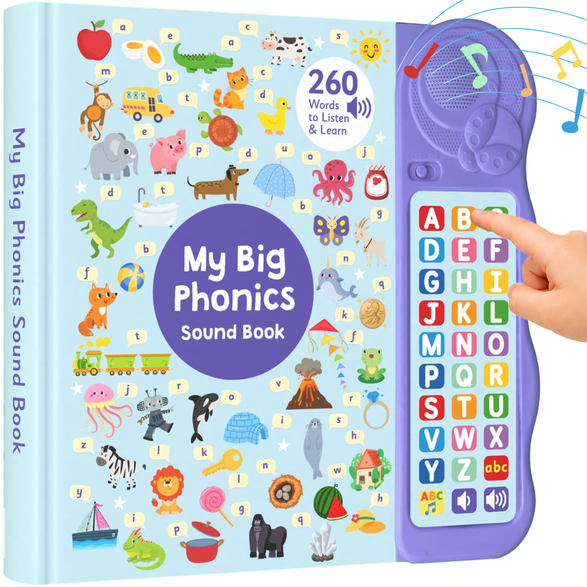 LEARNING BUGS My Big Phonics Sound Book  260 Words to Learn Letter Sound, Preschool & Kindergarten Learn to Read for 3 Year old