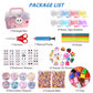 8 Pcs Colorful Nano Tape Bubble Kit For Kids With Glitter,Clay,Cute Stickers And Accessories Tools,Nano Double Sided Adhesive Gel Grip Traceless Tape