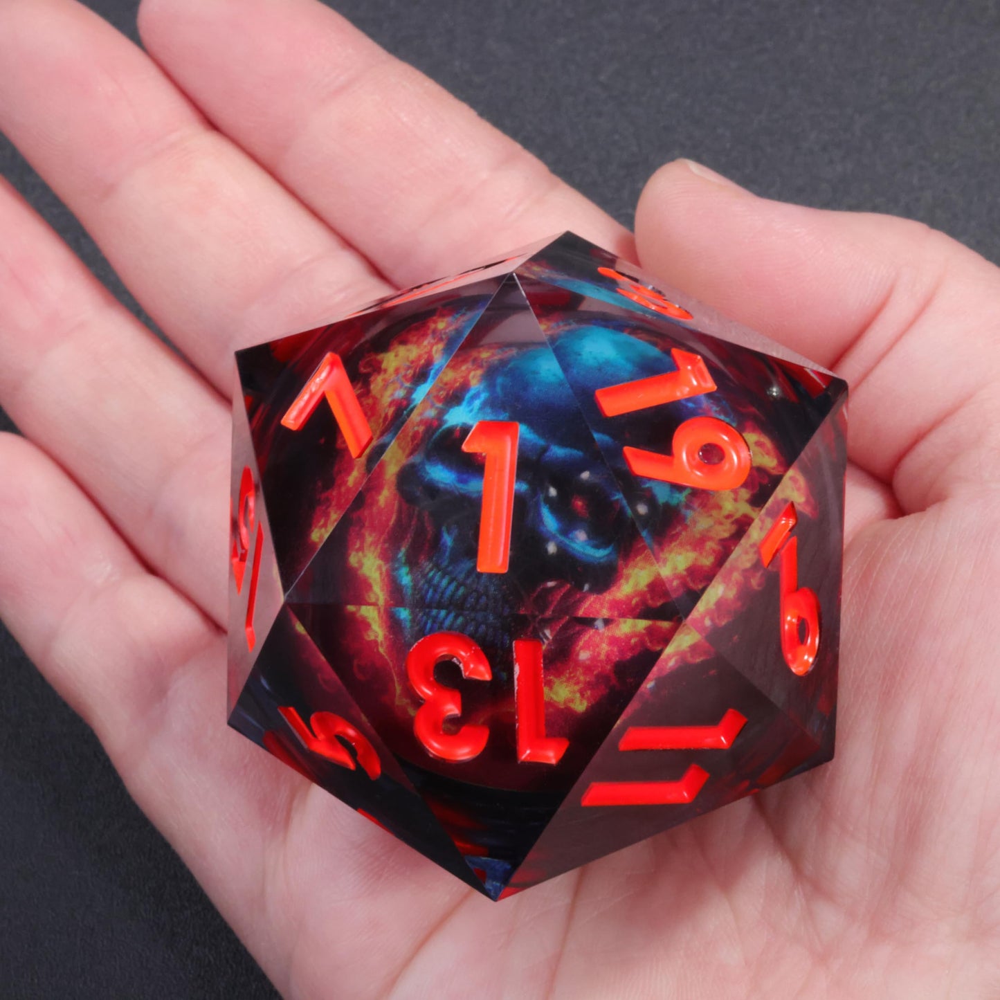 Mini Planet 50Mm Chonk D20 Dungeons And Dragons Liquid Core Handmade Polyhedral Dice With Gift Box