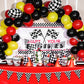 Irenare Car Birthday Party Supplies Racing Party Decorations Road Tablecloth Racetrack Table Runner Table Covers for Kids Boy Ca