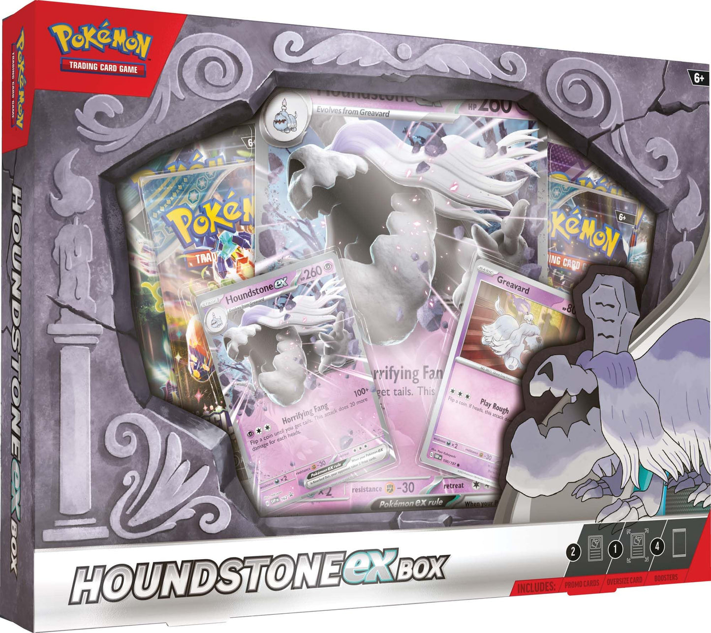 Pok  Mon Tcg: Houndstone Ex Box - 4 Packs, Promos