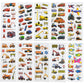 24 Sheets(400+) Car 3D Puffy Stickers For Toddlers Kids, Bulk Preschool Sticker Sheets For Reward, Craft, Scrapbooking